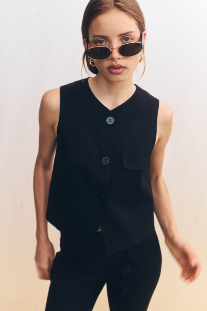 Anouk Vest Black – Blanca Studio
