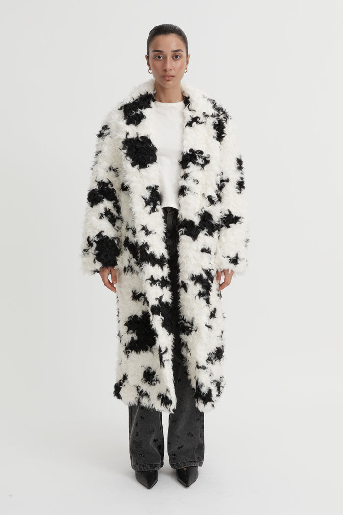 Catarina Fur Coat White – Blanca Studio