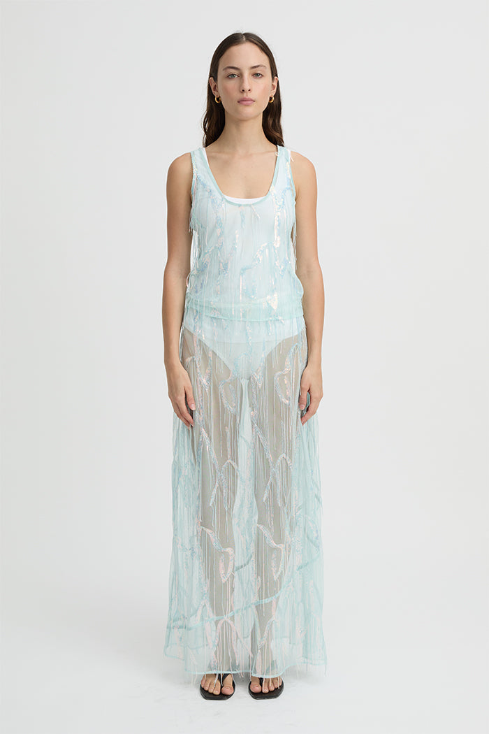 Hazel Skirt Turquoise – Blanca Studio - Main Image