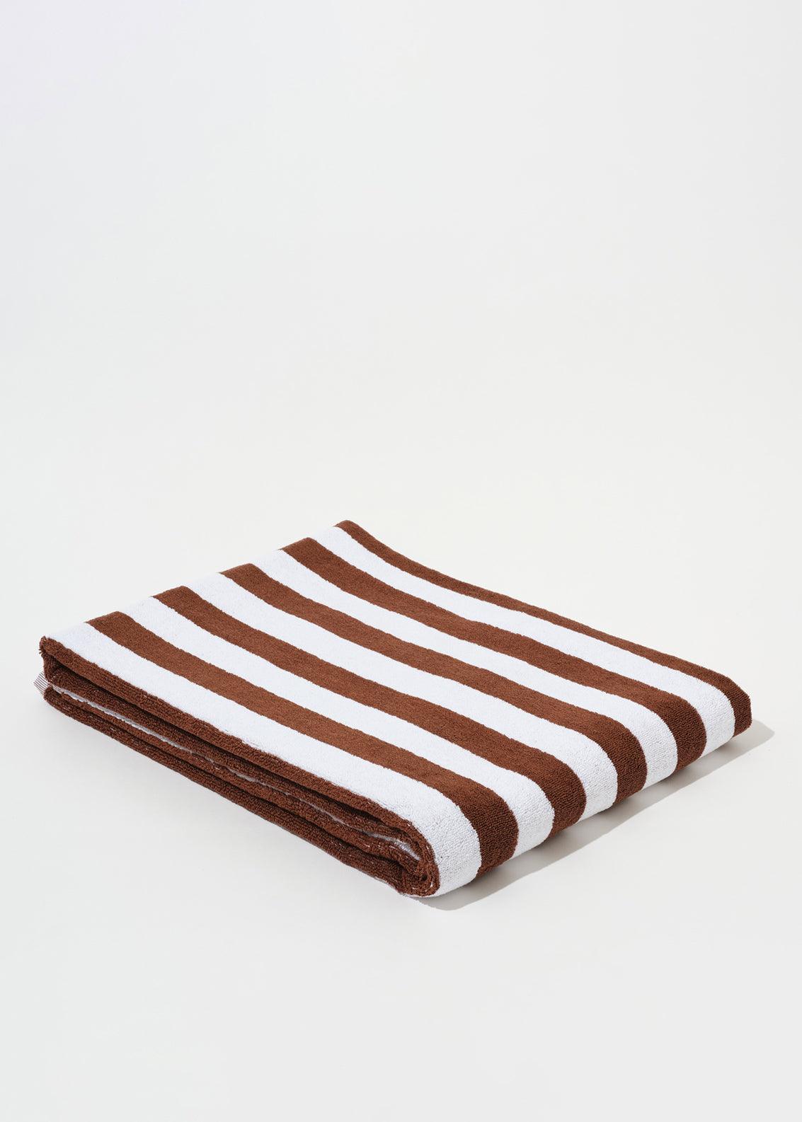 Brown shop striped towels