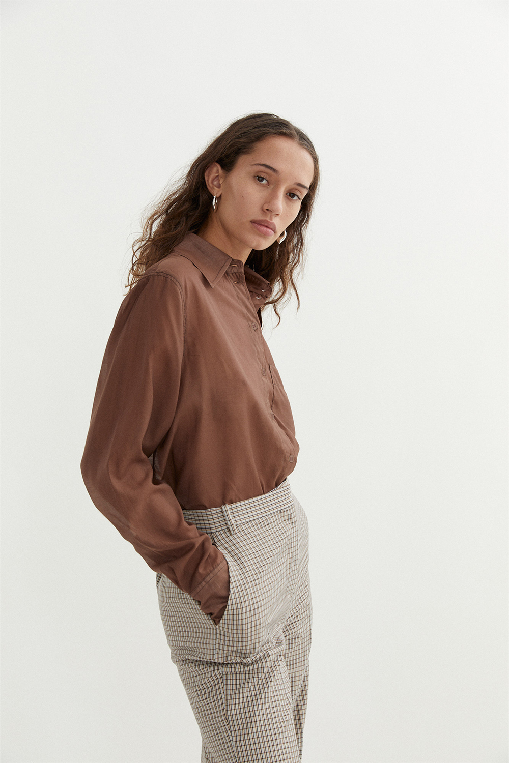 Leonie Shirt in Brown by BLANCA