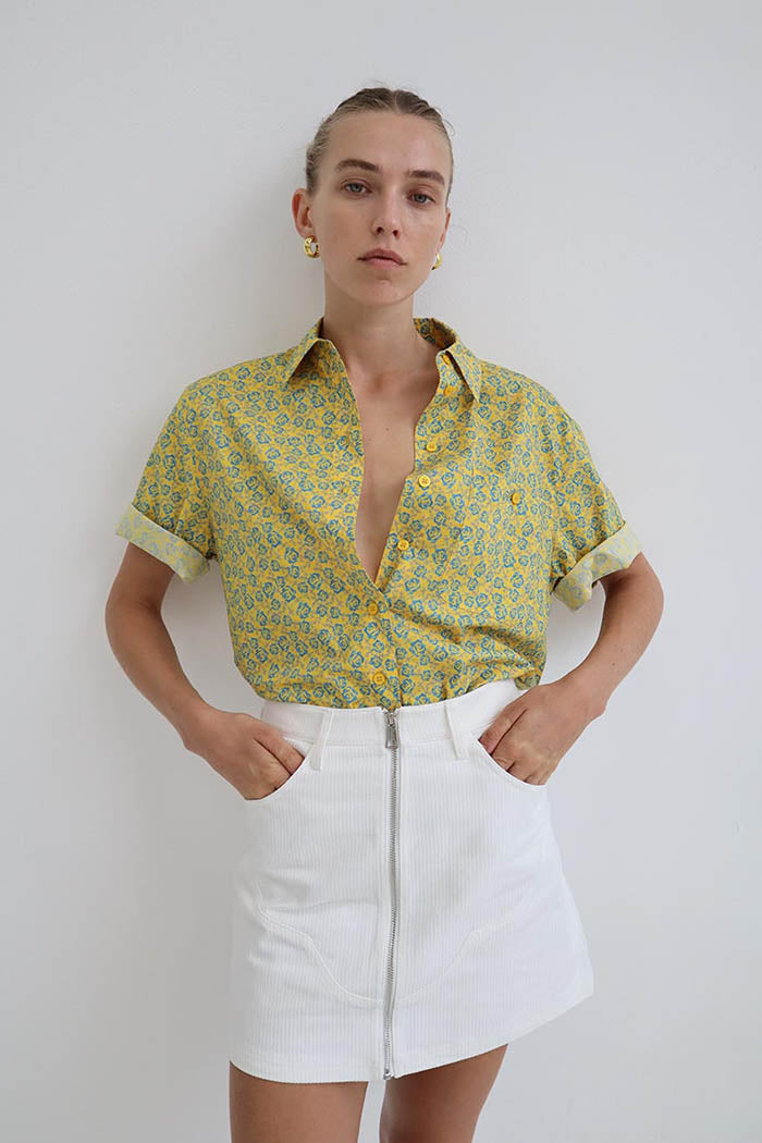 Effie Shortsleeve Shirt in Yellow