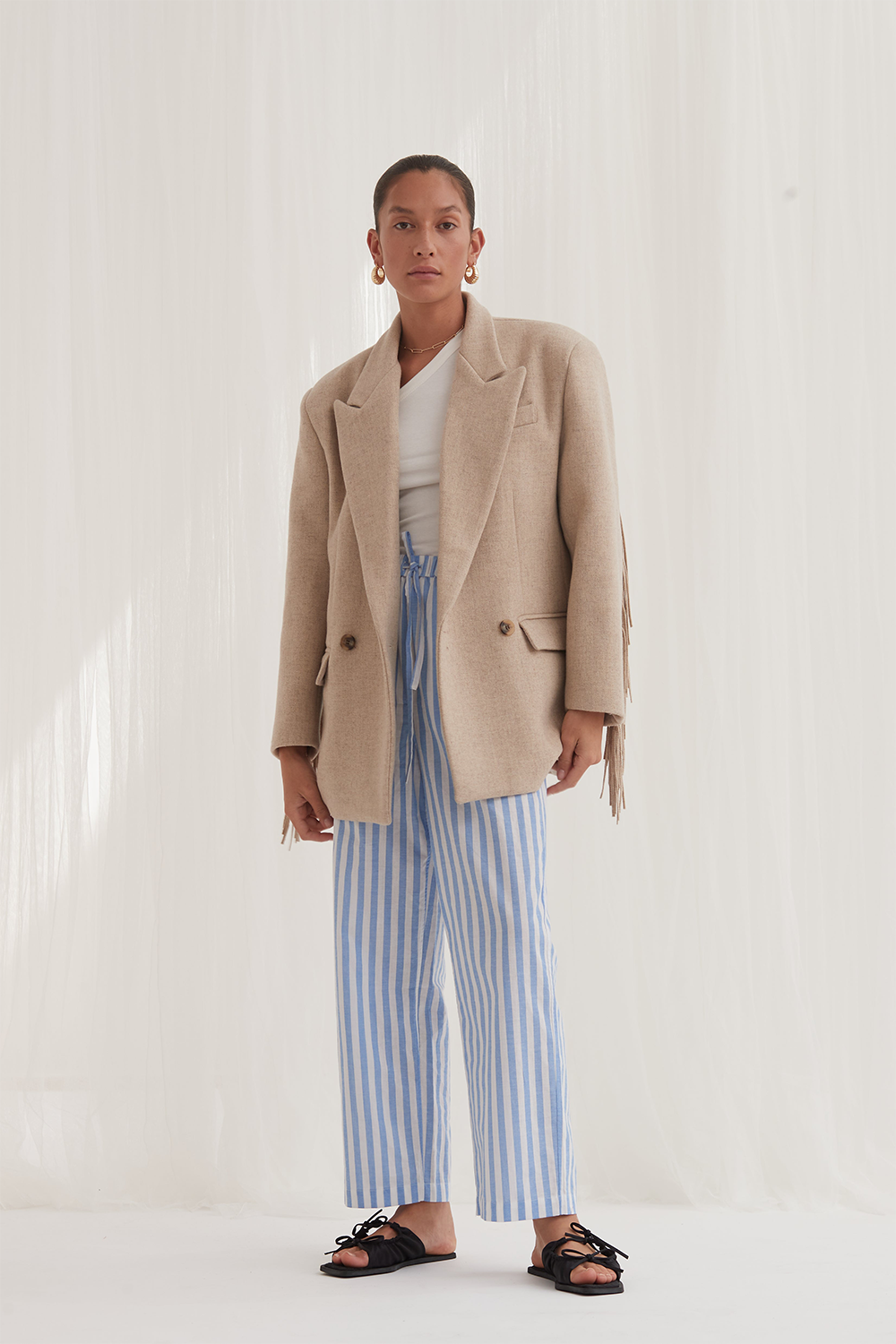 Austin Blazer in Cream - BLANCA