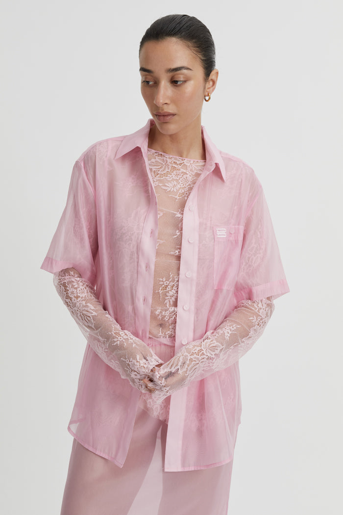 Cora Short Sleeve Shirt Pink