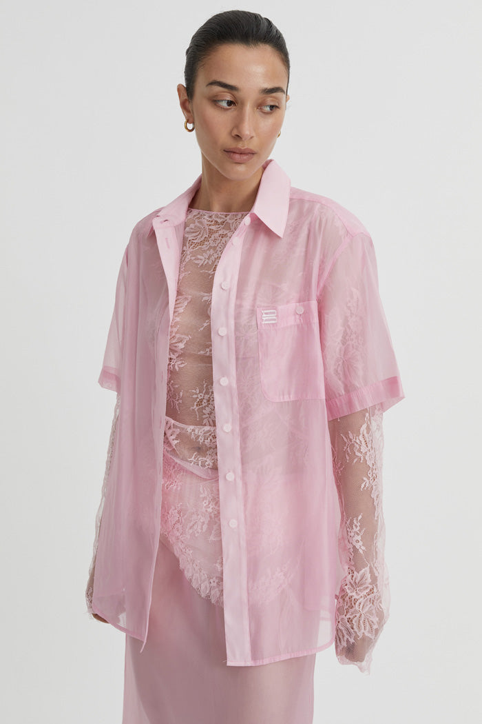 Cora Short Sleeve Shirt Pink