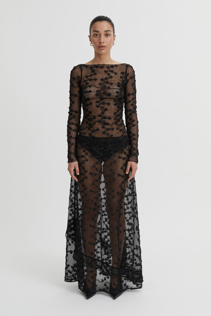 Delphina Lace Skirt Black