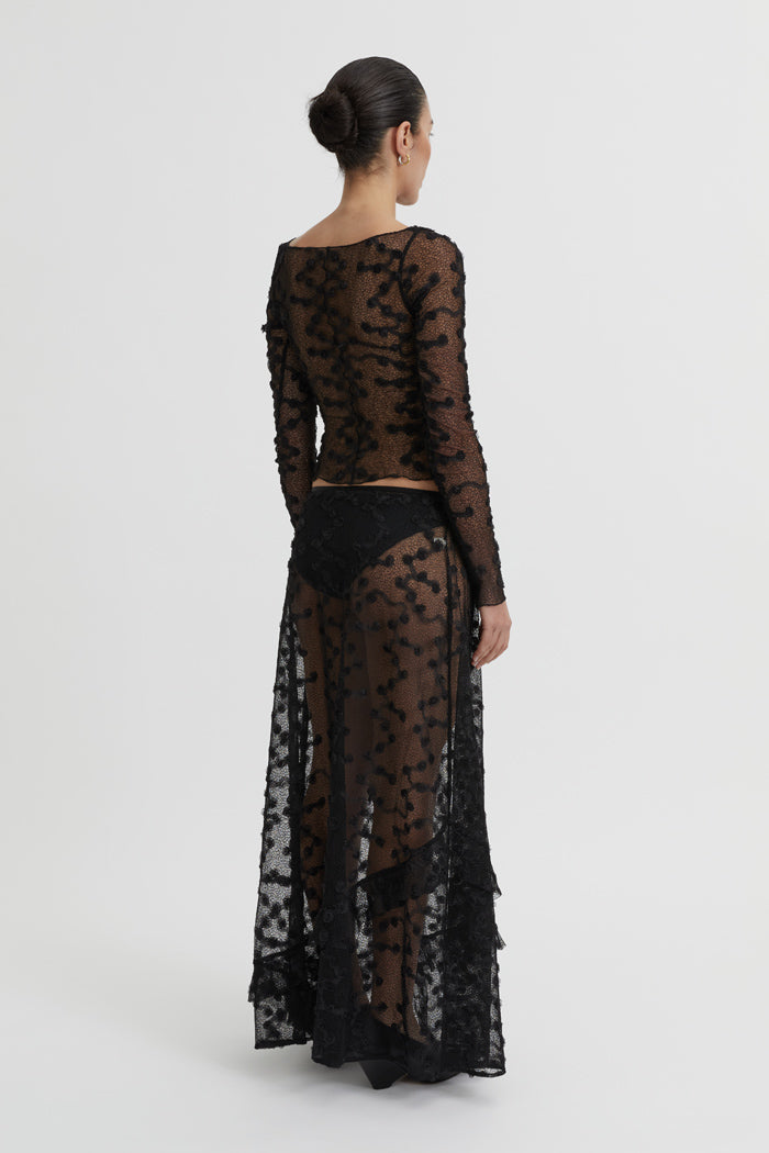 Delphina Lace Skirt Black