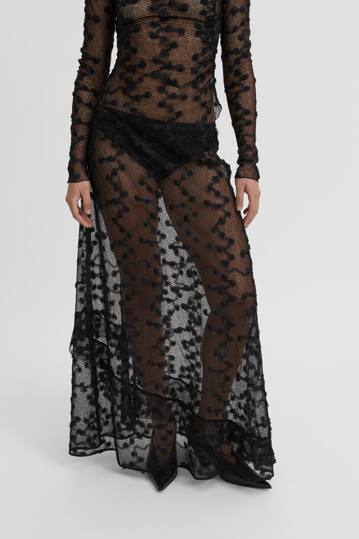 Delphina Lace Skirt Black