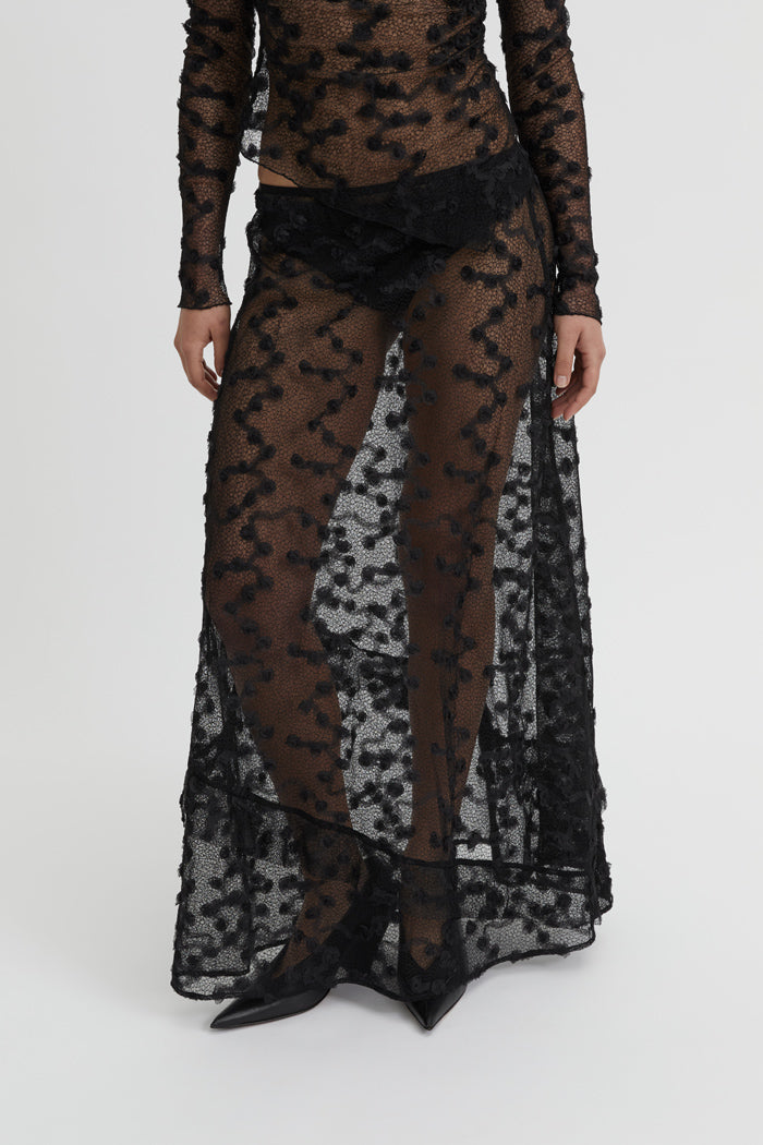 Delphina Lace Skirt Black