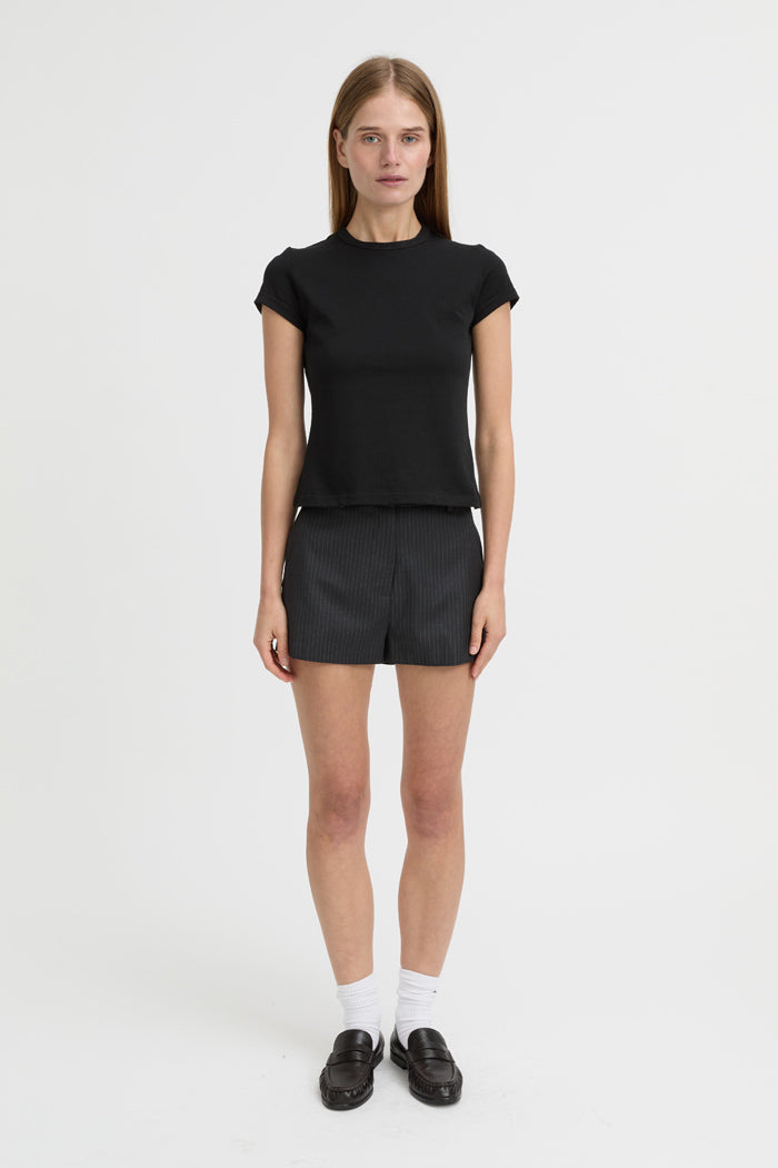 Laina Baby Tee Black