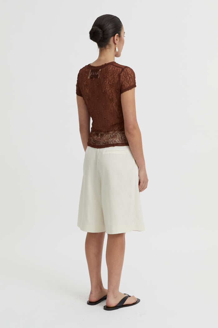 Riven Baby Tee Brown