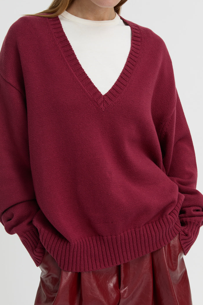 Elowen Sweater Burgundy