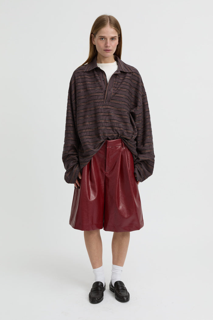 Wynn Polo Top Burgundy