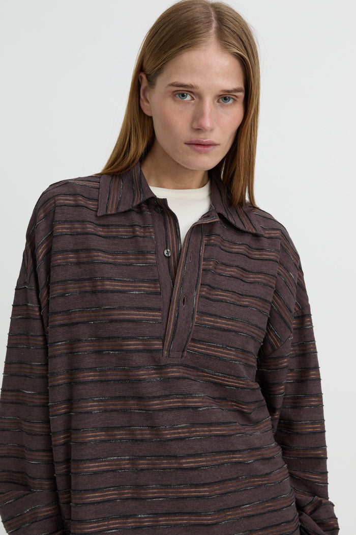 Wynn Polo Top Burgundy