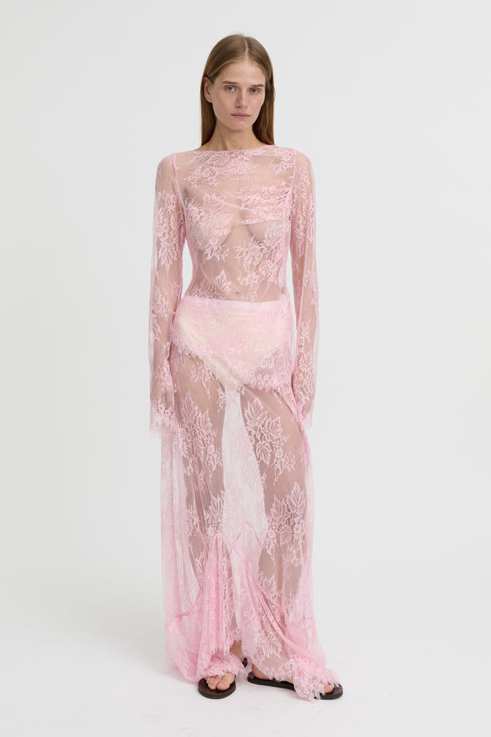 Veda Lace Skirt Pink