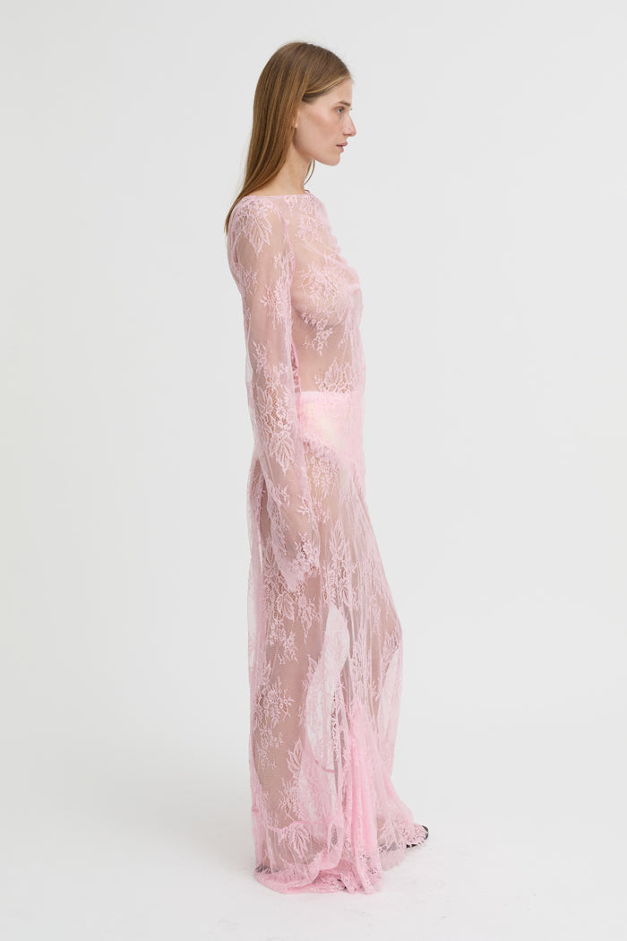 Veda Lace Skirt Pink