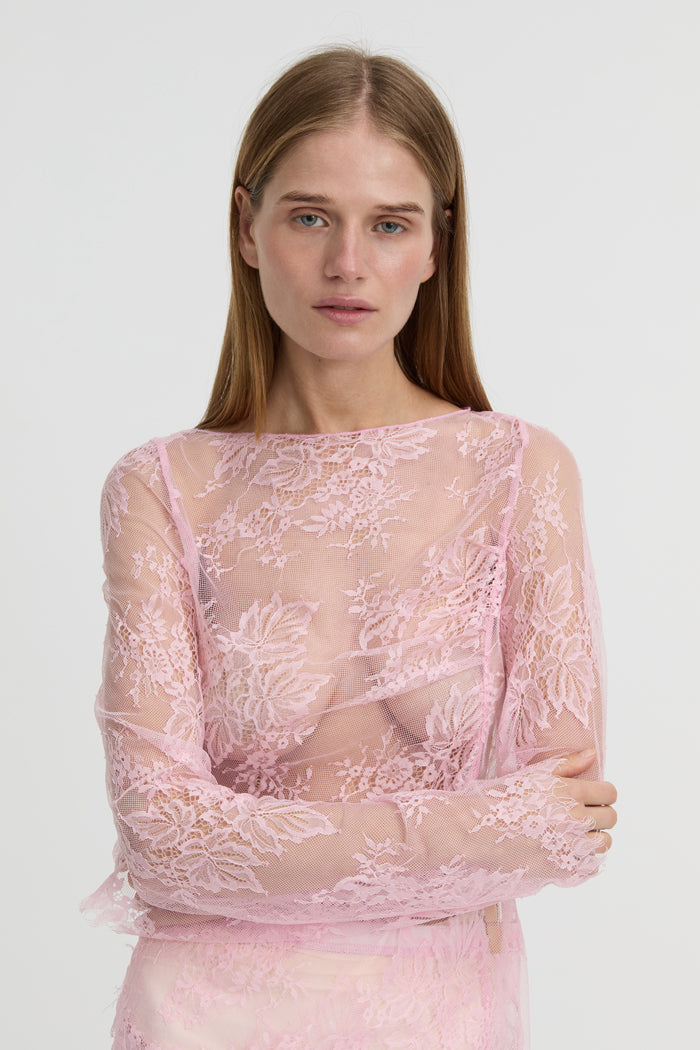 Giselle Lace Top Pink