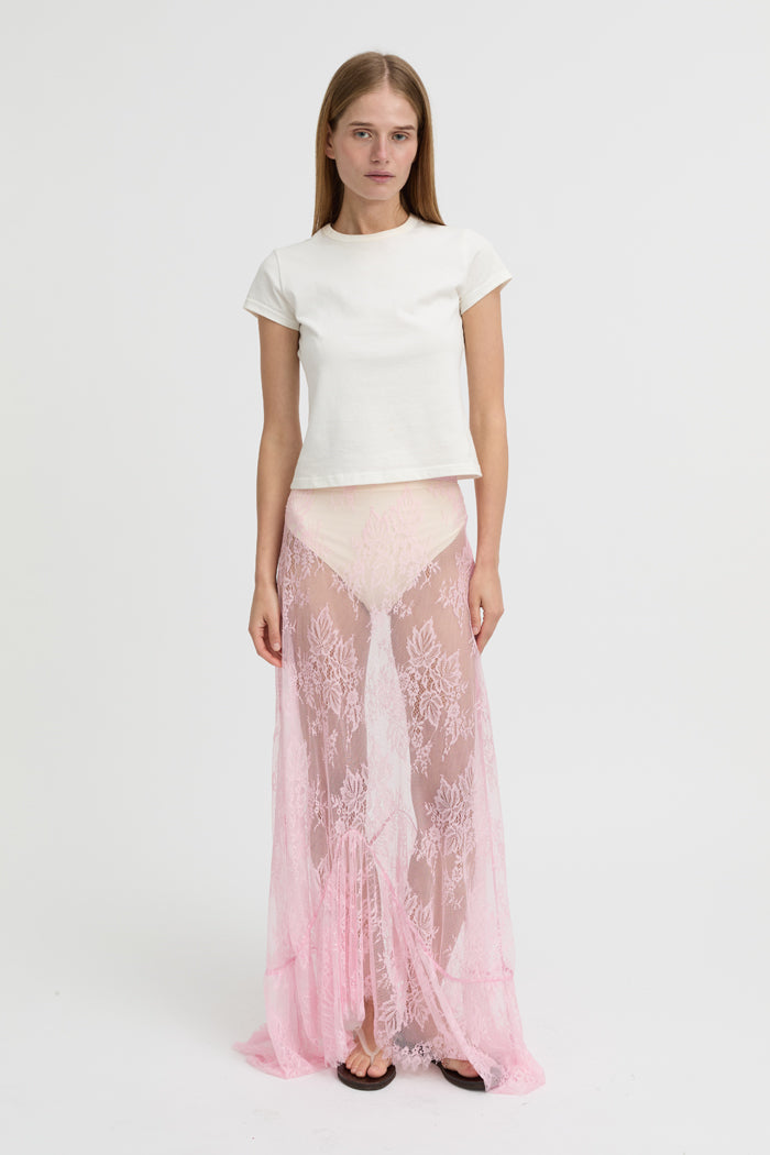 Veda Lace Skirt Pink