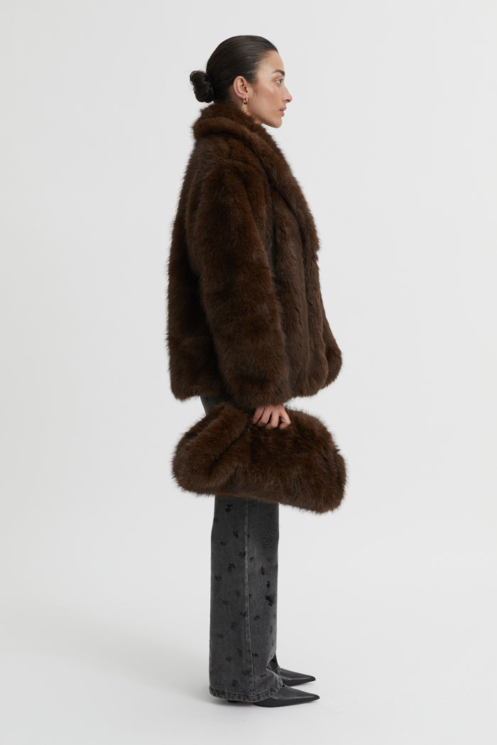 Eddy Fur Coat Brown