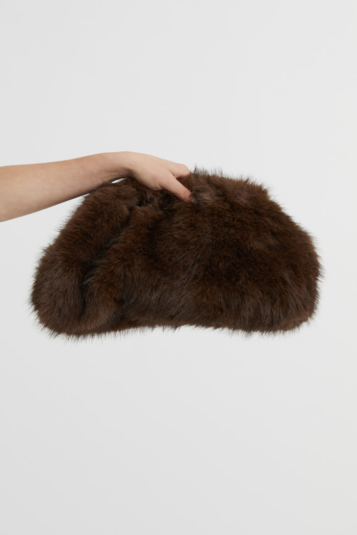 Sonja Fur Bag Brown