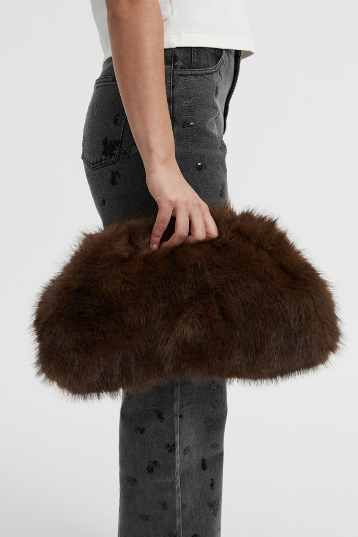 Sonja Fur Bag Brown