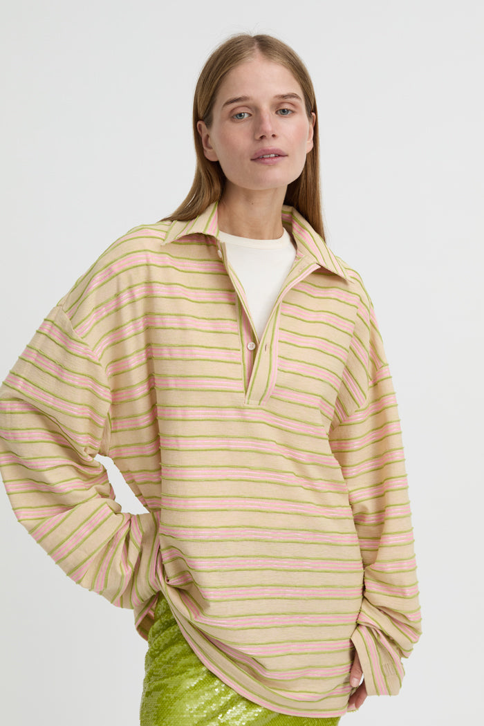 Wynn Polo Top Beige