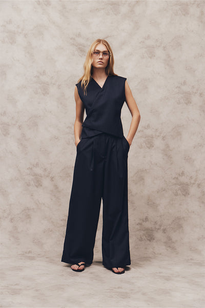 Agnes Trousers Navy – Blanca Studio