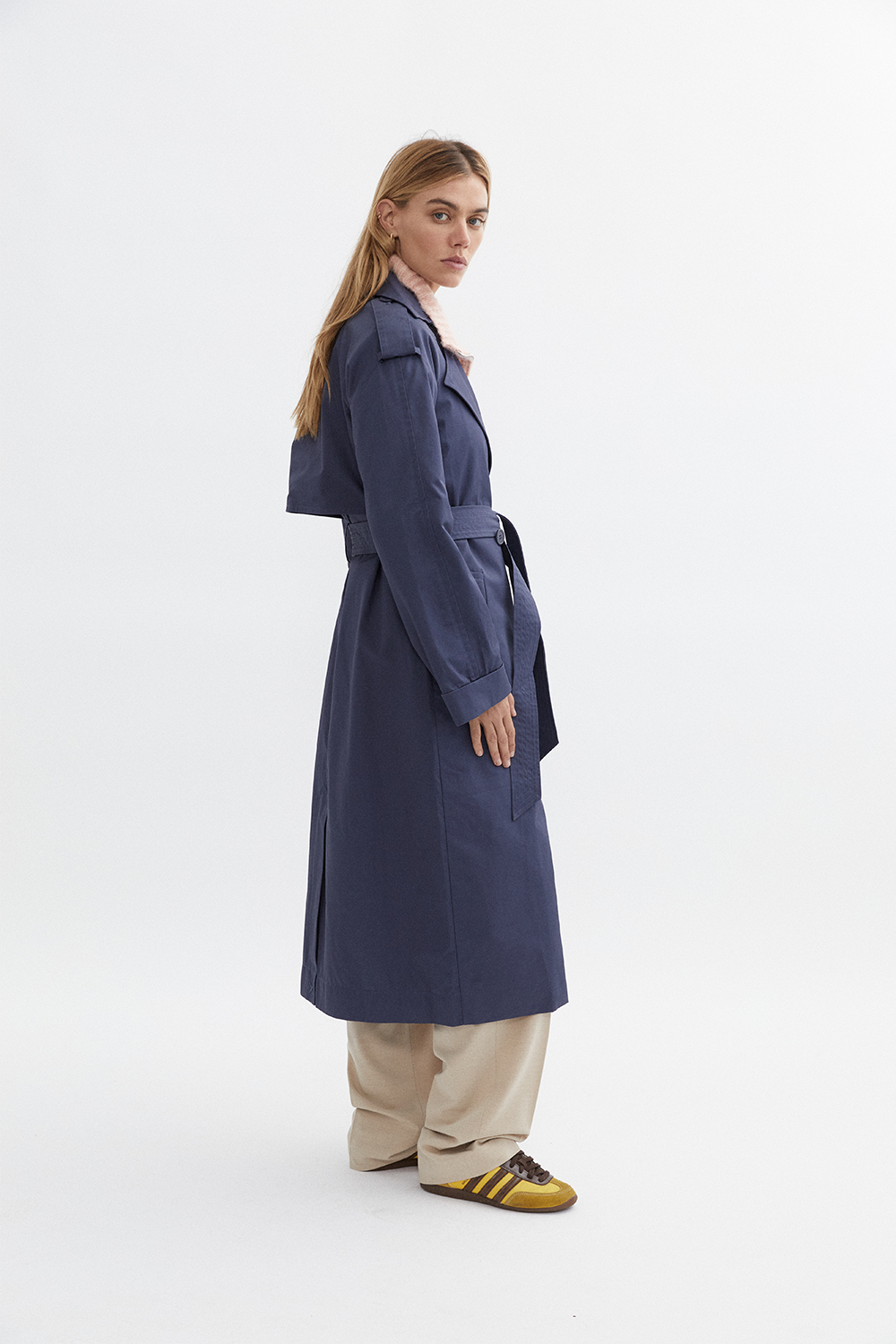 Vero moda discount trench coat navy