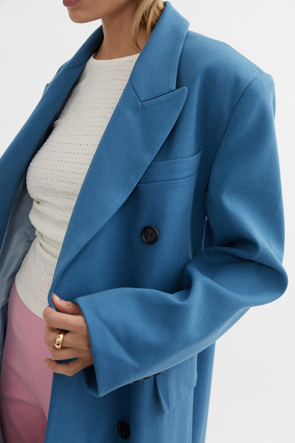 Carmen Coat in Blue - BLANCA