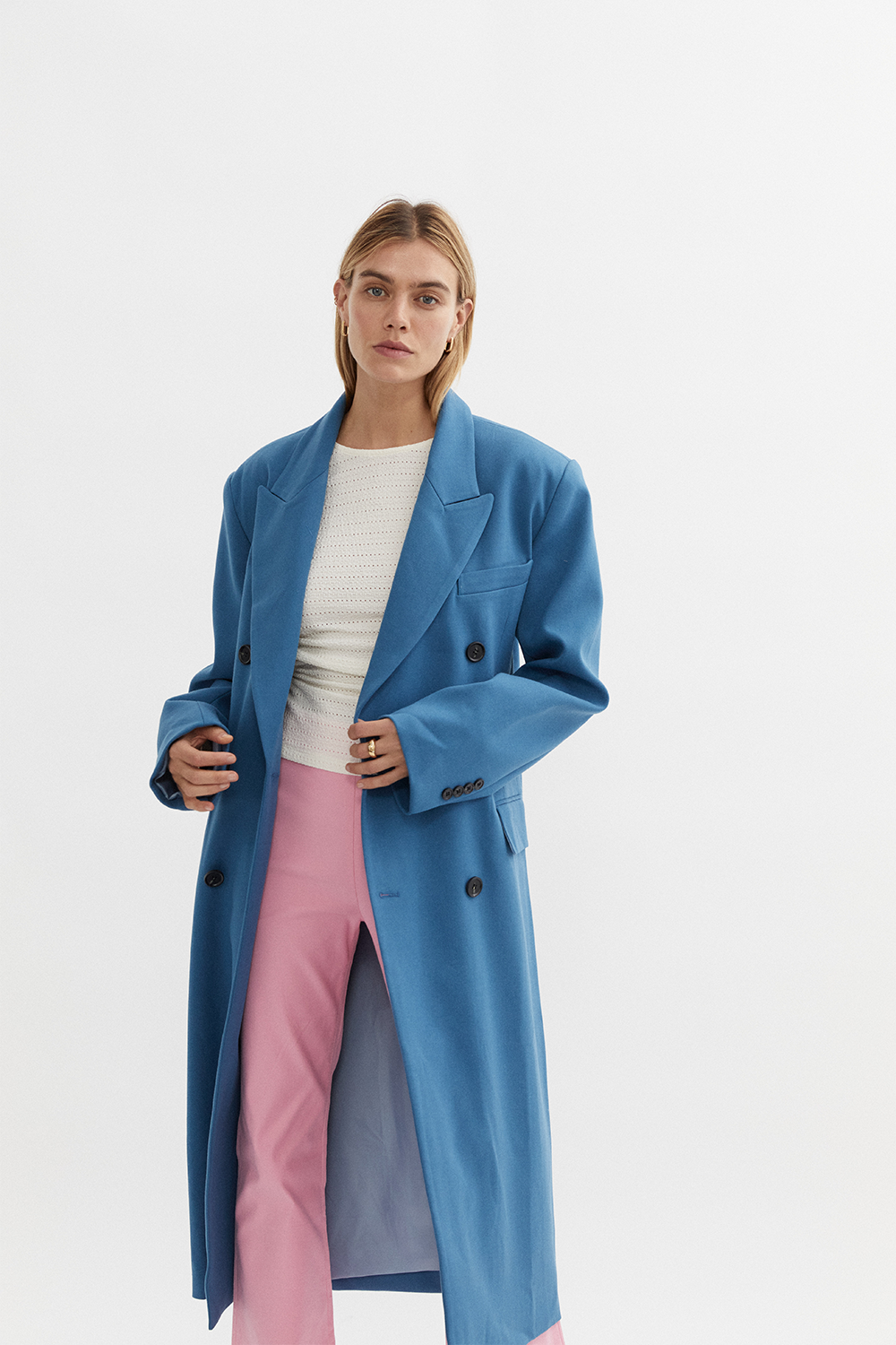 Carmen Coat in Blue - BLANCA