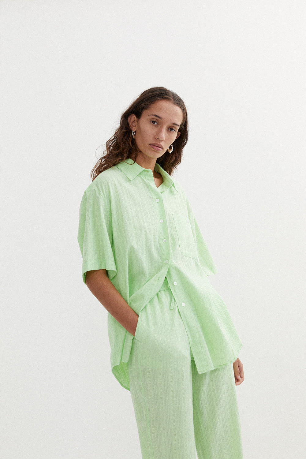 Primrose Shirt in Green by BLANCA
