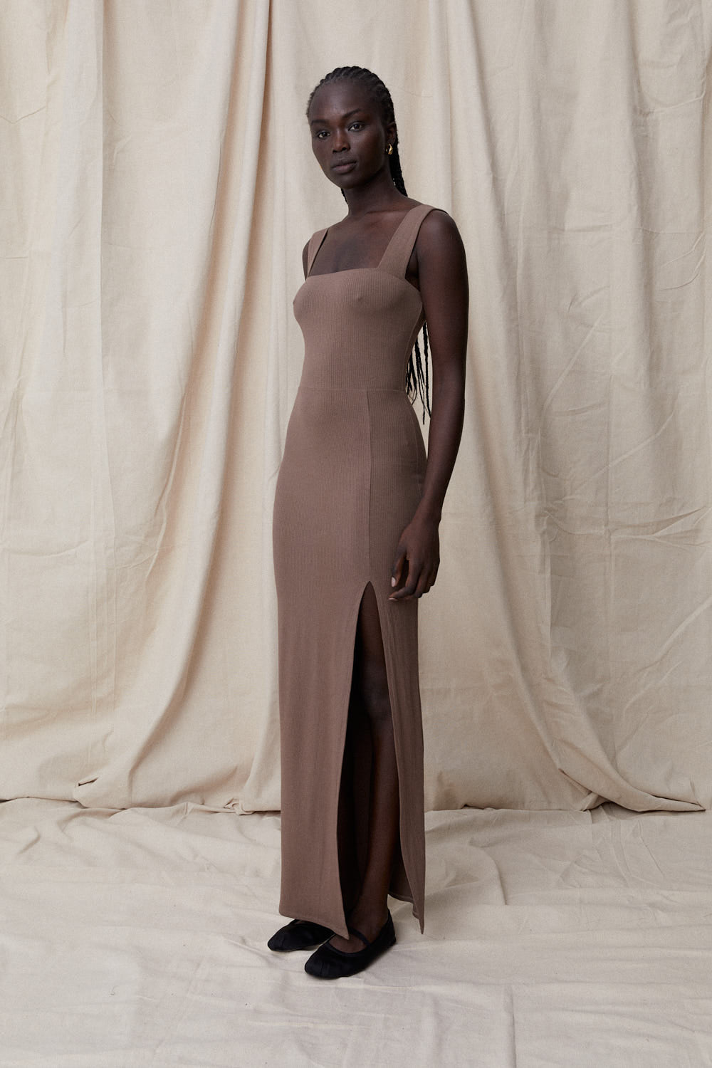 Leonora Dress in Brown by BLANCA