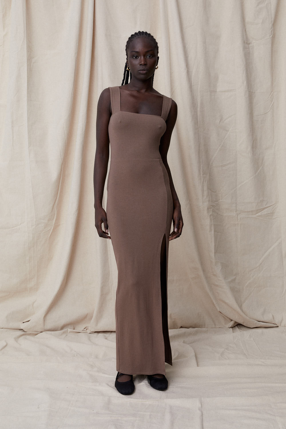 Leonora Dress in Brown by BLANCA