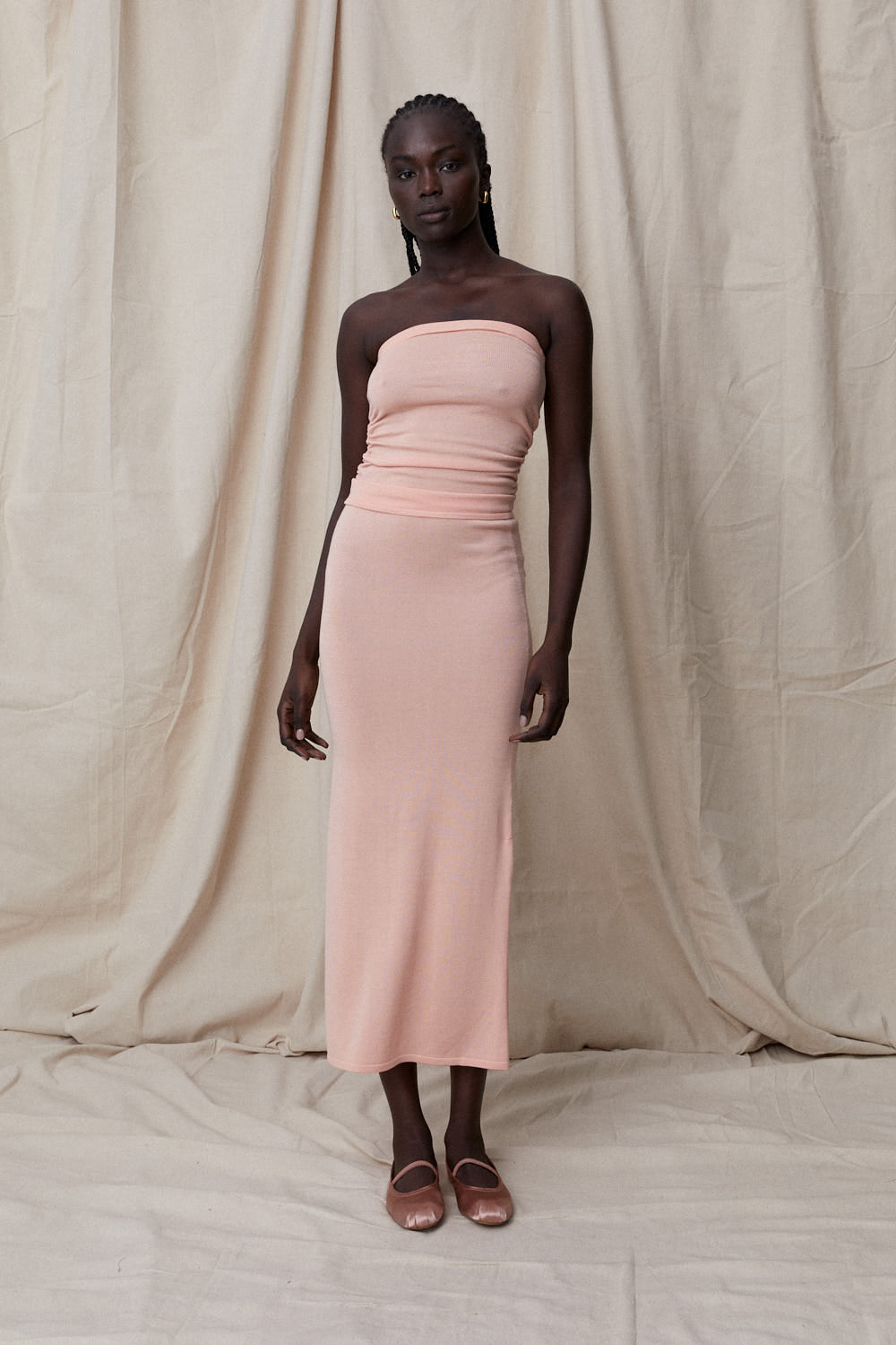 Aldina Skirt in Apricot by BLANCA