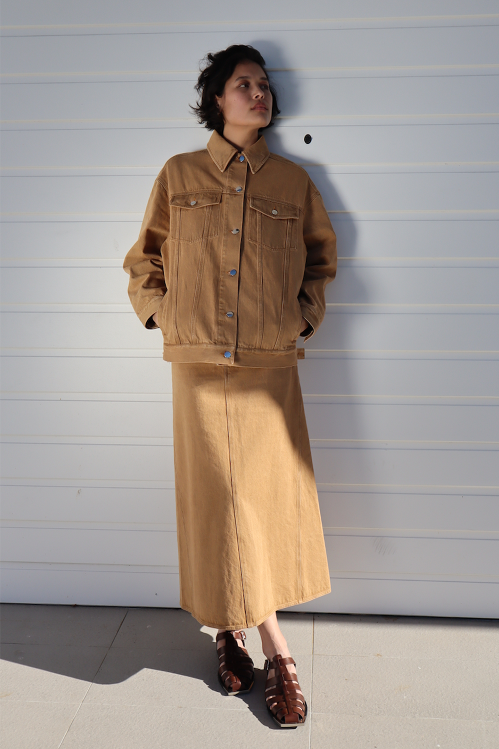Nabila Skirt in Camel - BLANCA