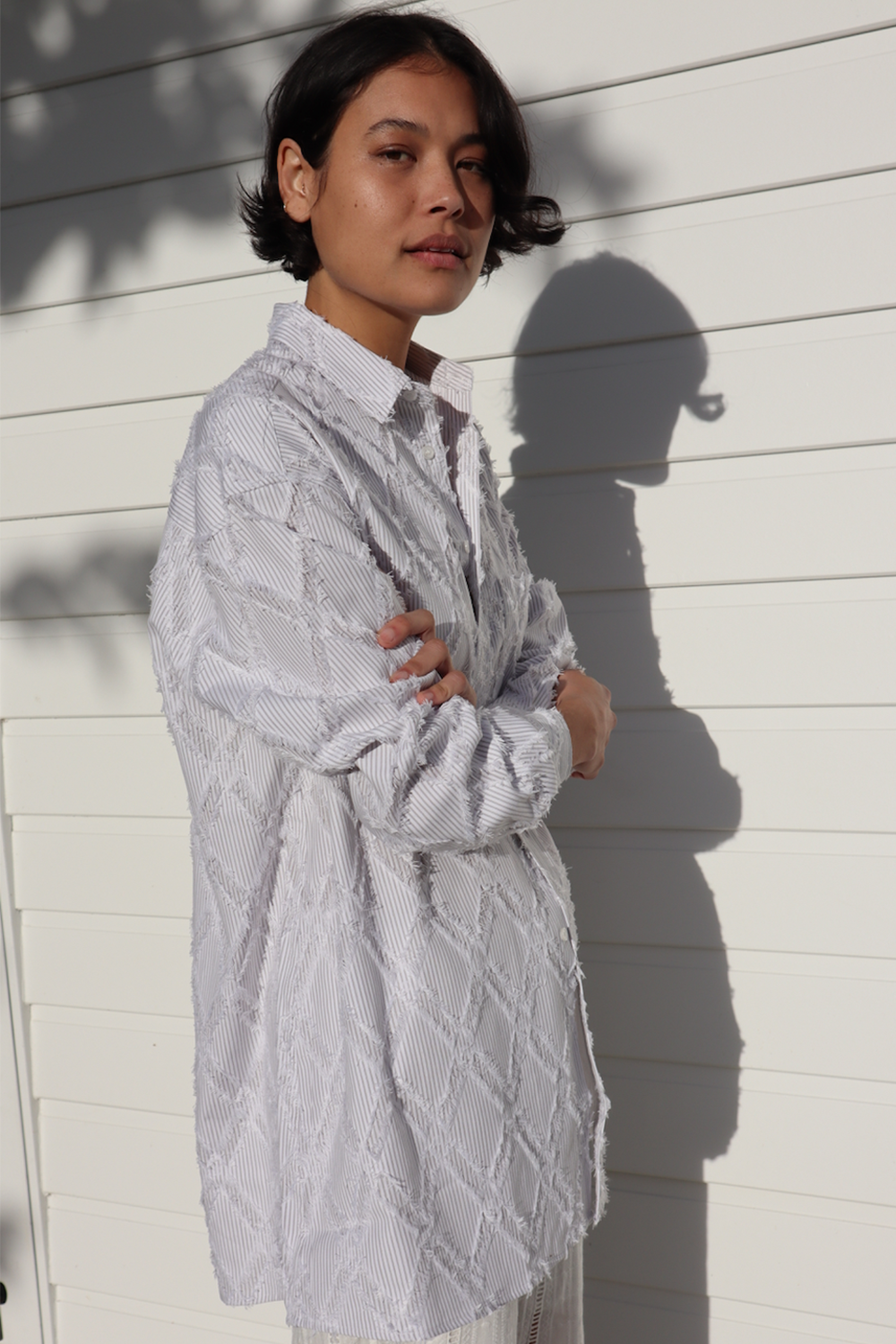 Jasmine Shirt in Grey - BLANCA