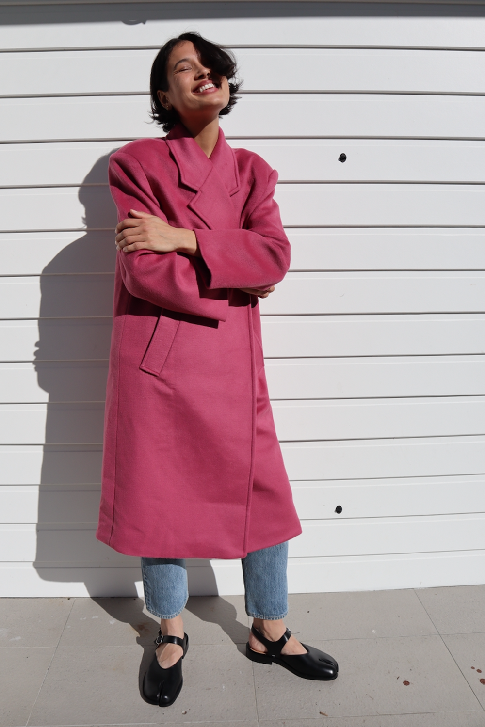Adeline Coat in Magenta - BLANCA