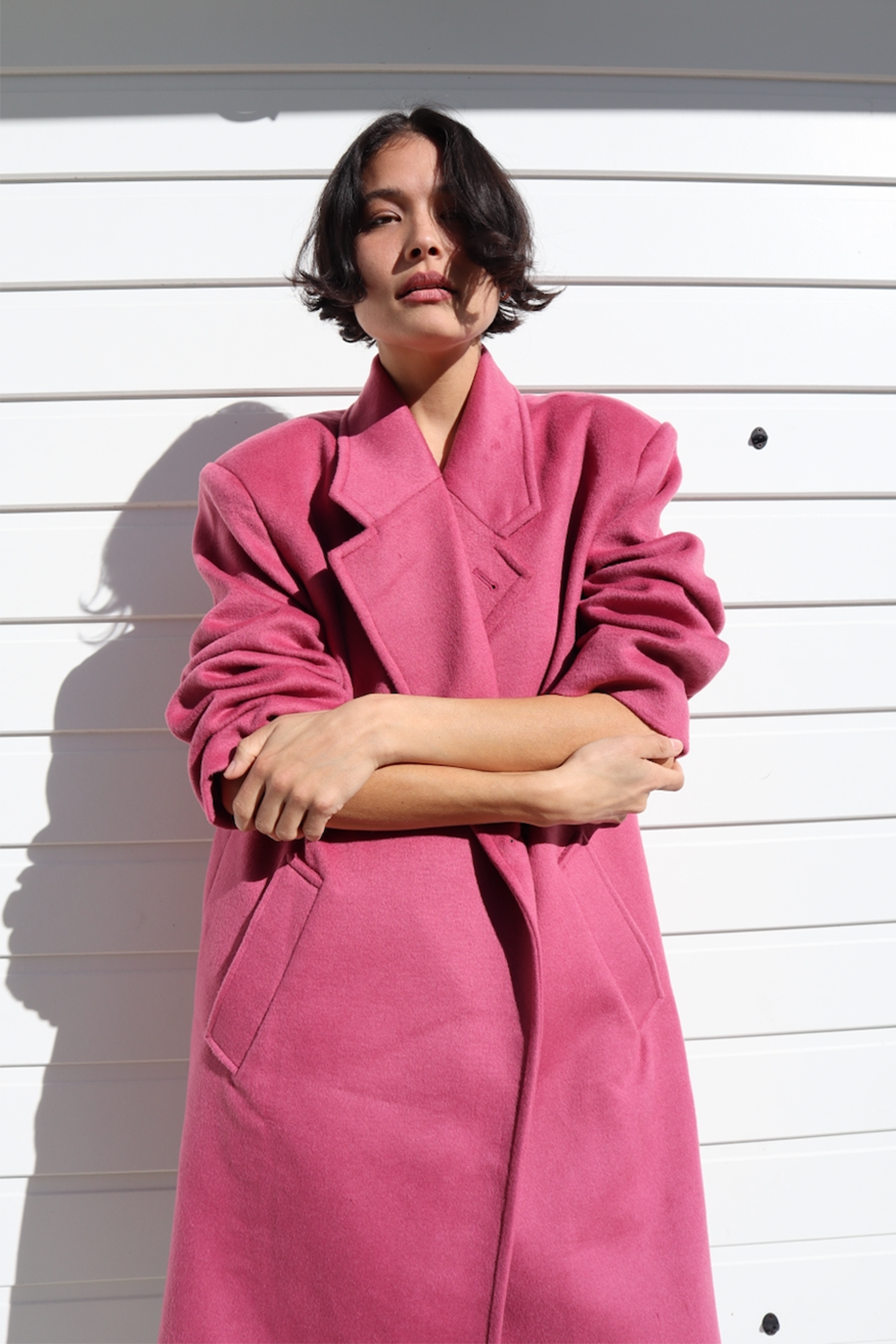 Adeline Coat in Magenta - BLANCA