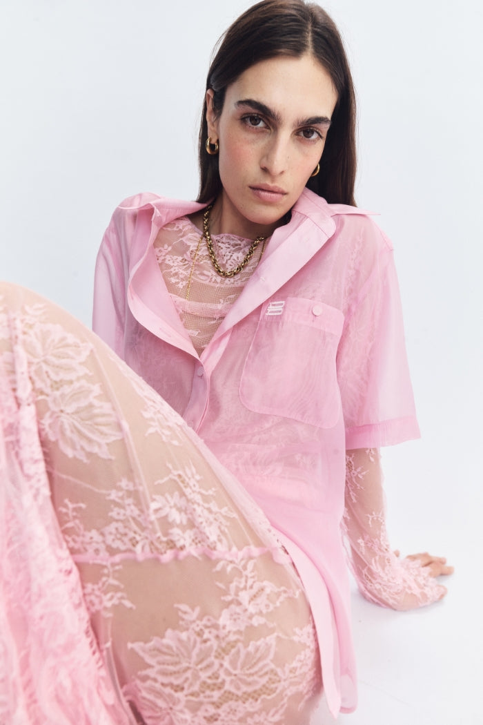 Cora Short Sleeve Shirt Pink