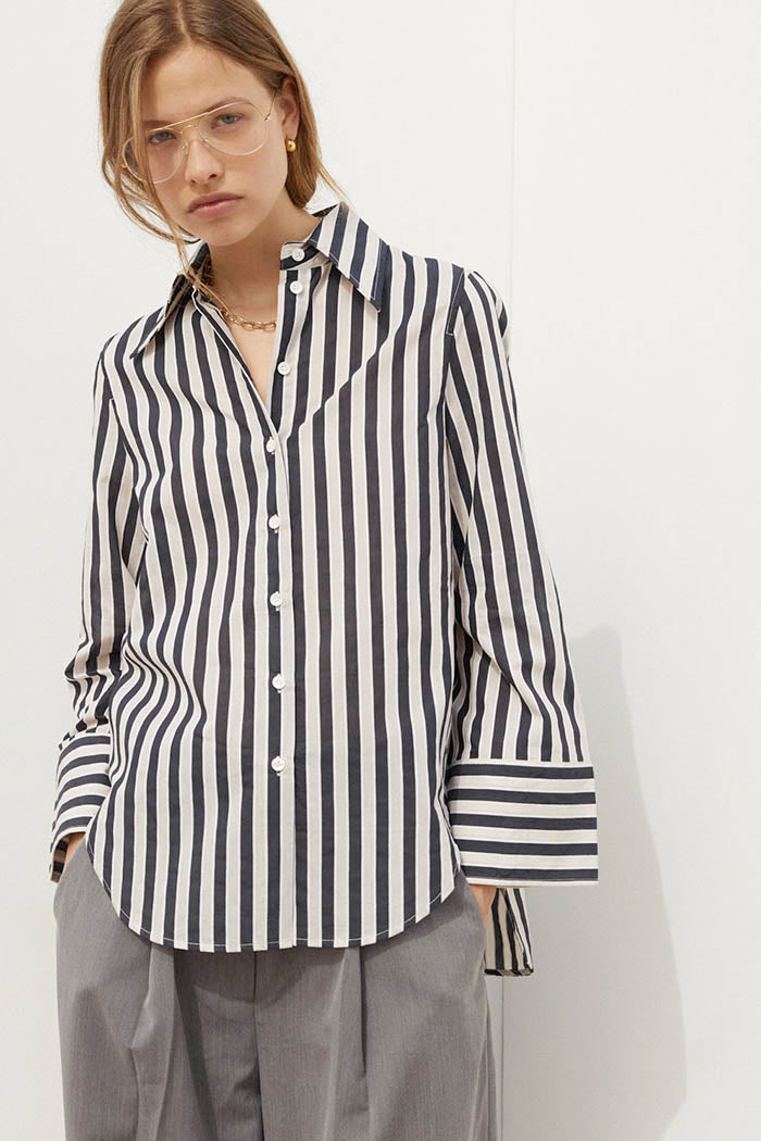 Fern Shirt in Black Stripe