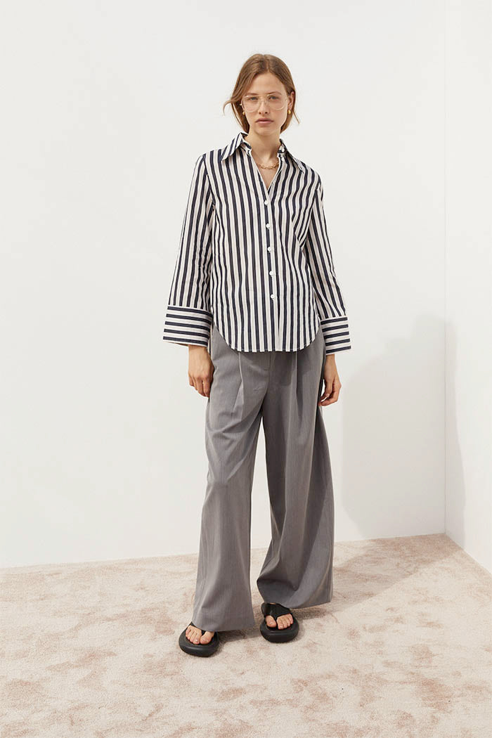 Fern Shirt in Black Stripe