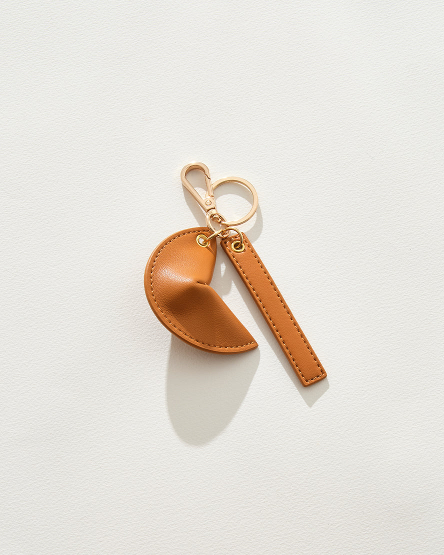 Fortune Cookie Leather Charm