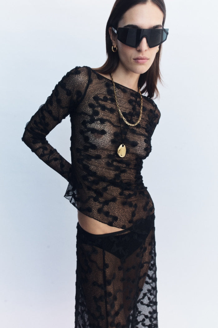 Giselle Lace Top Black