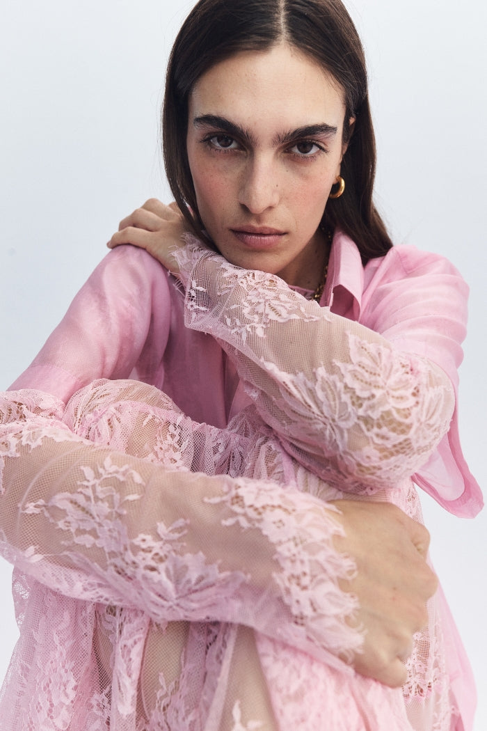 Giselle Lace Top Pink
