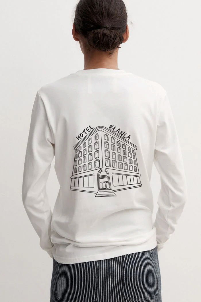 Hotel Blanca LS Tee in White