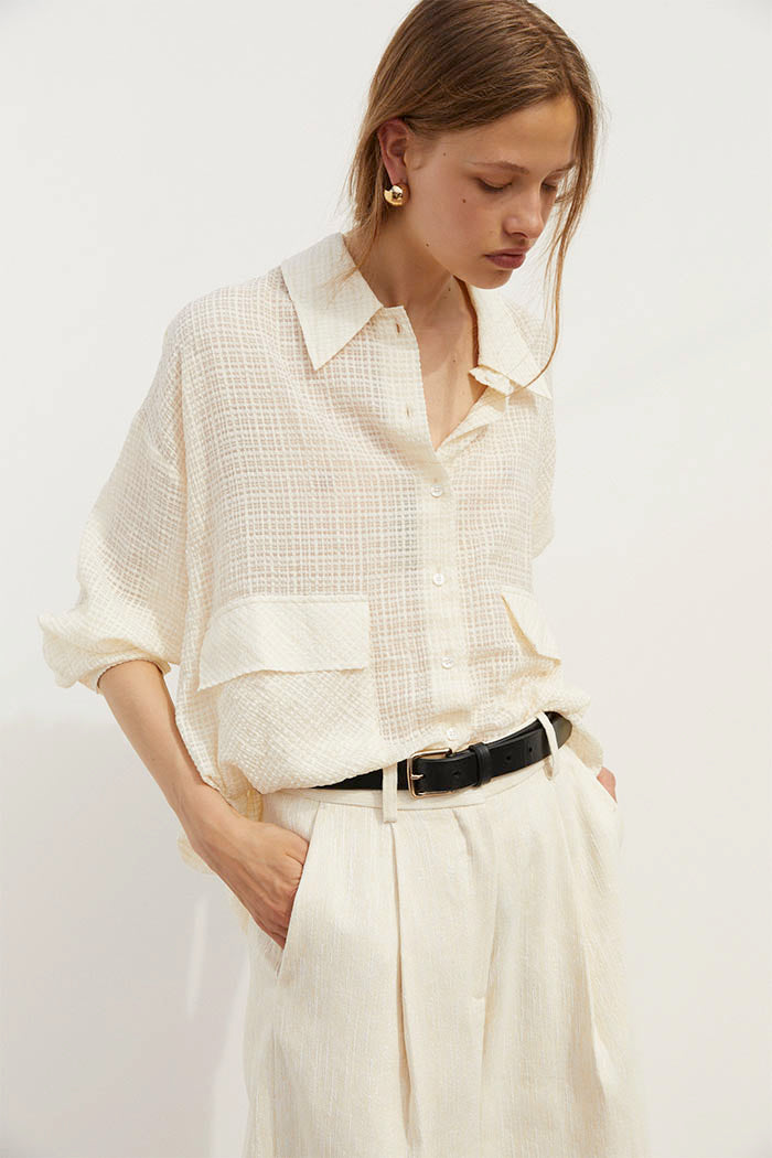 Knox Shirt in Eggshell