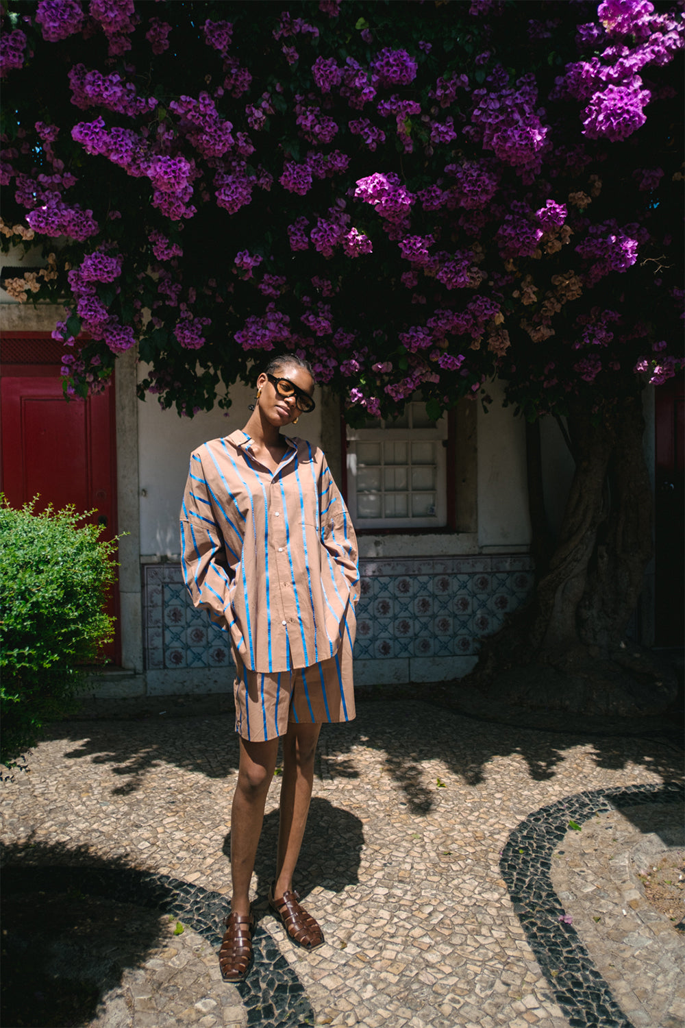  Fleur Shorts in Brown by BLANCA