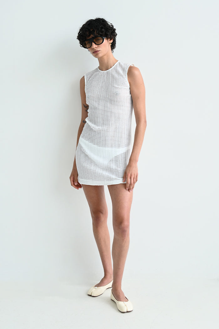 Freda Mini Dress White – Blanca Studio