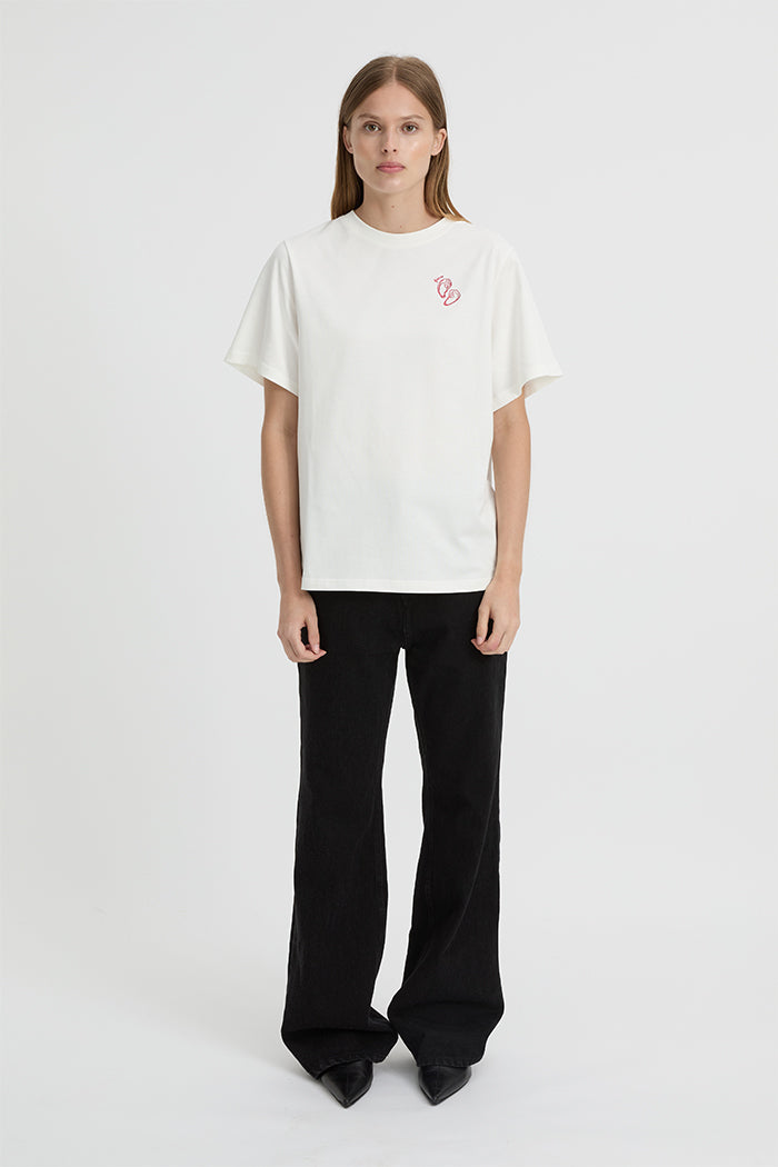 Oyster Tee Red/White