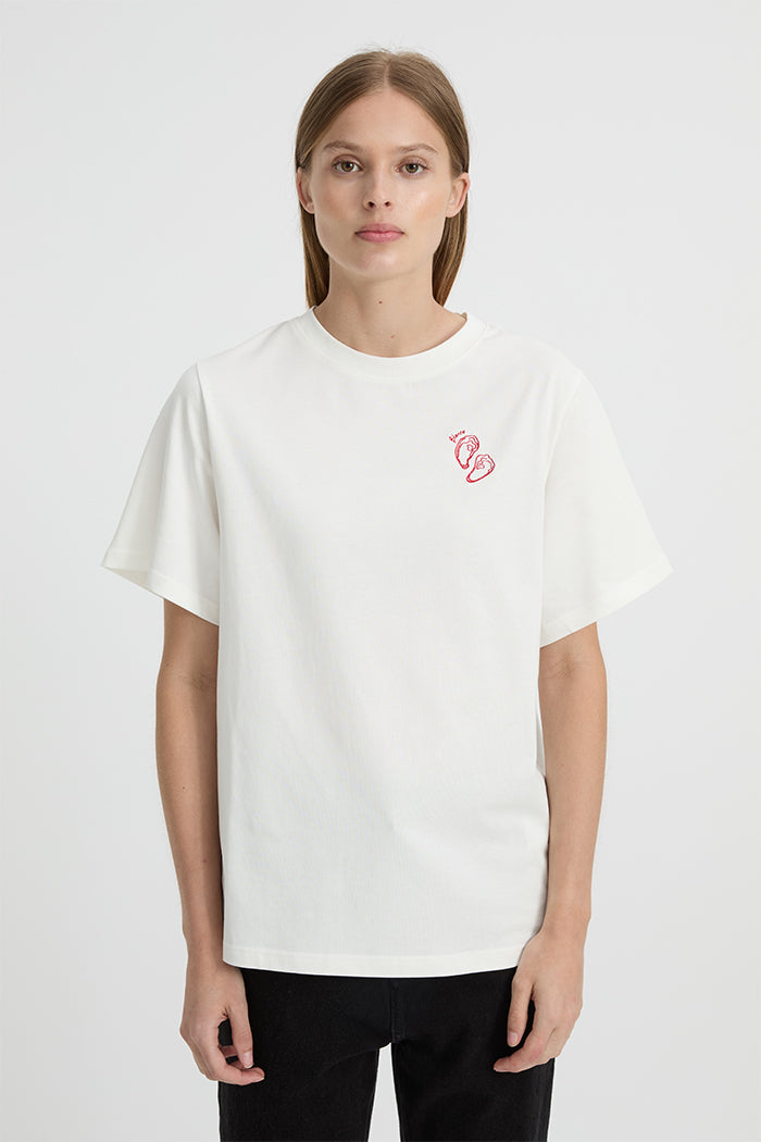 Oyster Tee Red/White
